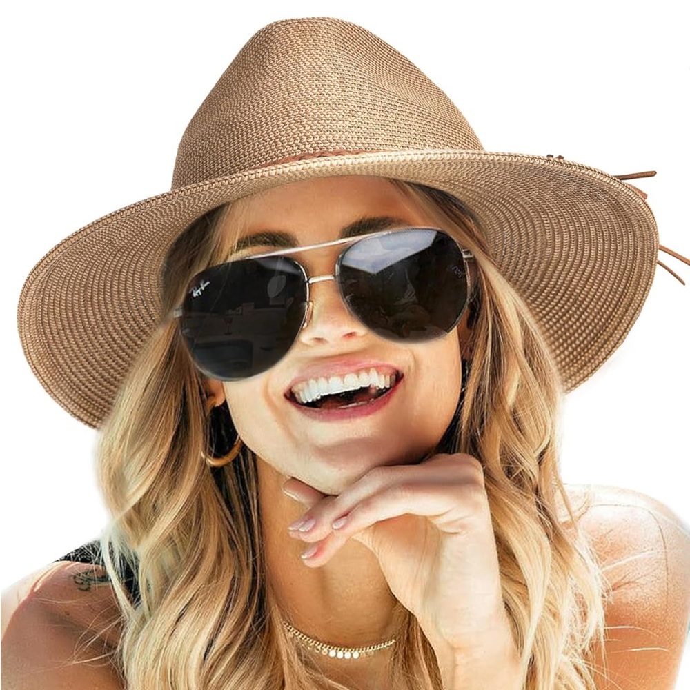 FURTALK Foldable Packable Straw Beach Hat